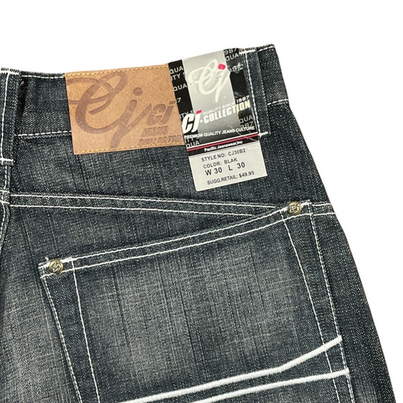 CJ Jeans Collection Mens 5 Pocket Black Denim Straight Leg Jeans Size 30x30 - Picture 5 of 6